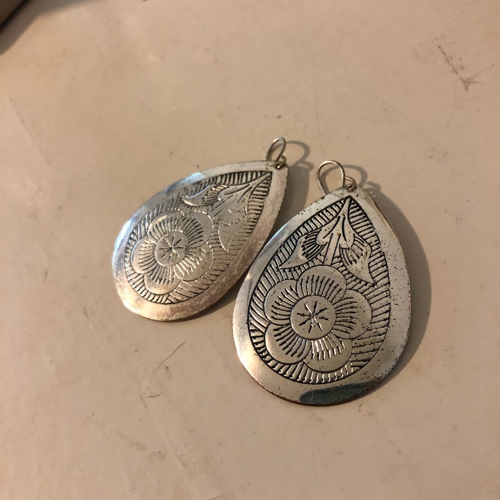 Silver earrings